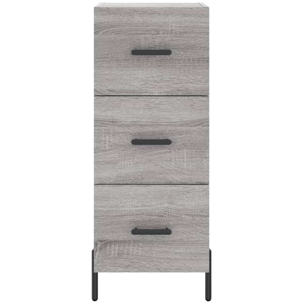 vidaXL Single Door 3 Drawer Grey Sonoma Highboard Image 6