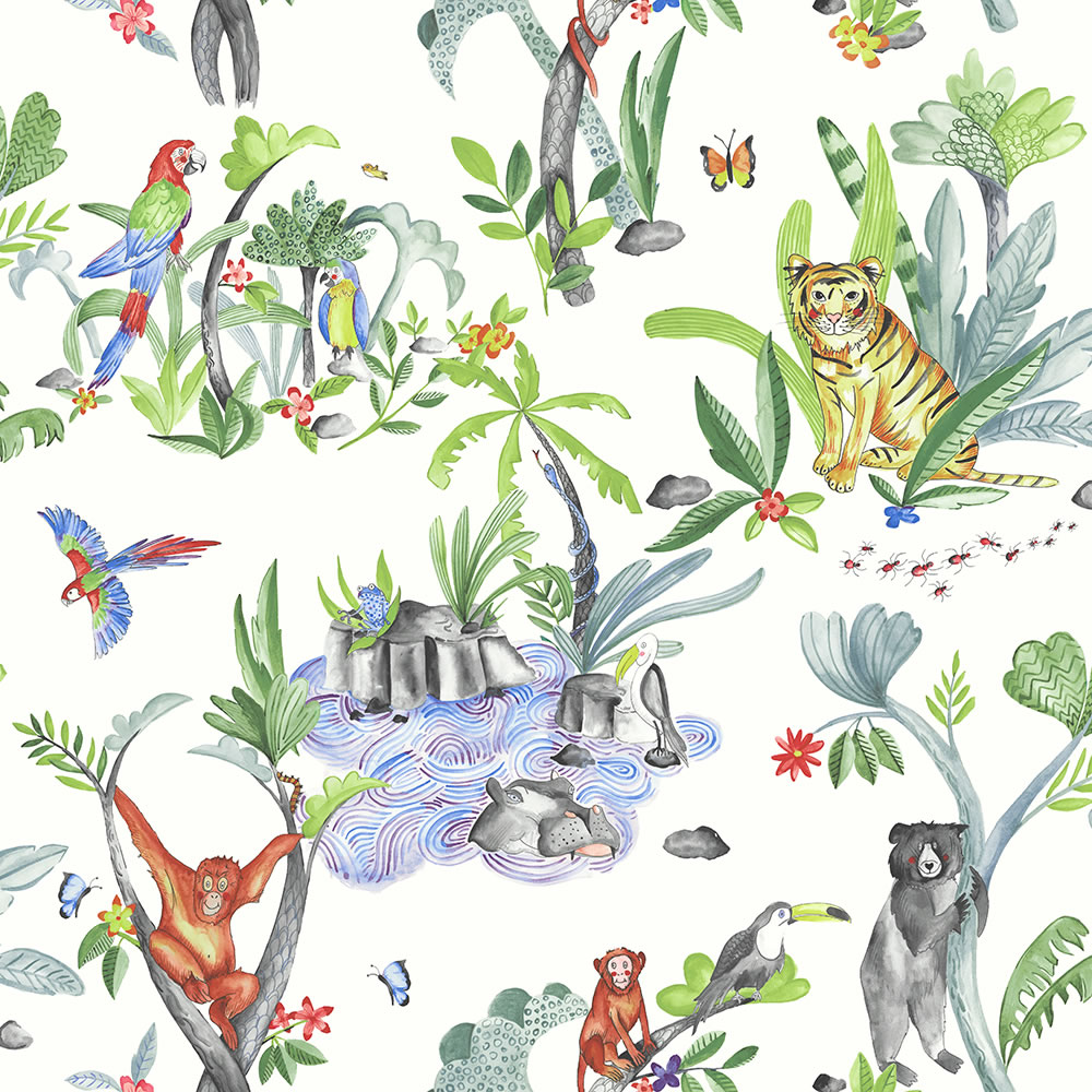 Arthouse Jungle Kids Wallpaper Image 1