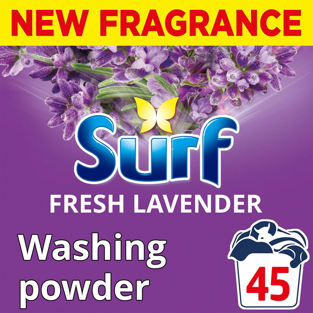 Surf Lavender and Spring Jasmine Laundry Powder 45 Washes 2.25kg 4 Pack Image 3
