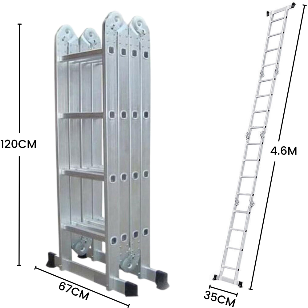 Samuel Alexander Aluminium Multi-Position Foldable Work Platform Ladder 4.6m Image 9