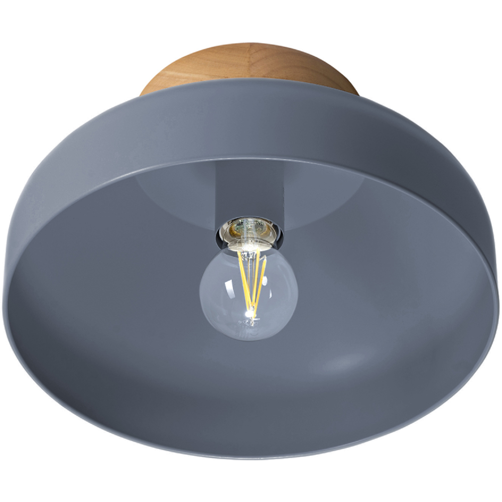 Happy Homewares Charcoal Grey Contemporary Scandinavian Designed Semi Flush Ceiling Light Image 3