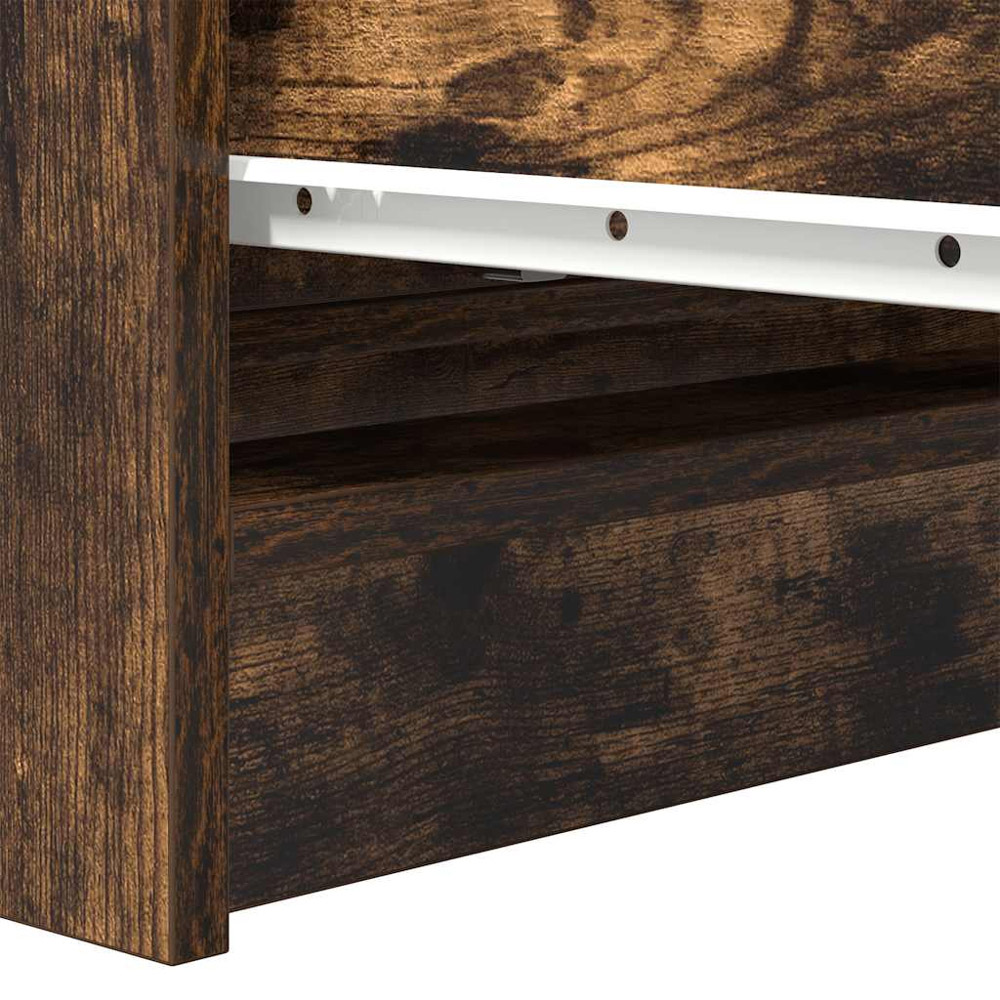 vidaXL 3 Drawer Smoked Oak Sideboard Image 9