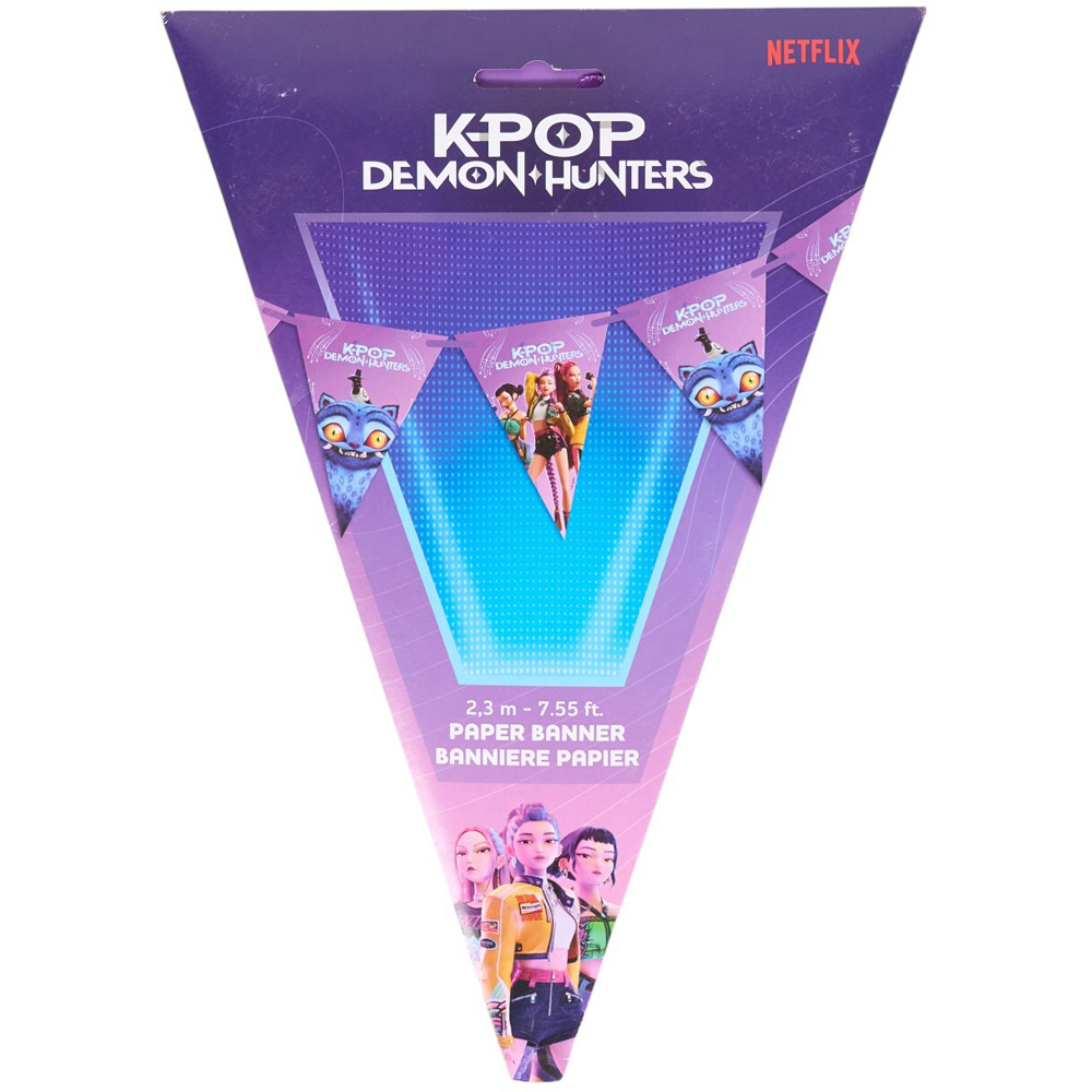 K-pop Demon Hunters Bunting Purple Image 1