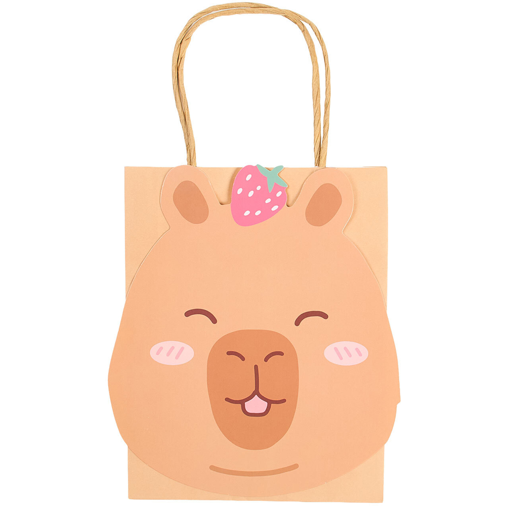 Pack of 10 Capybara Party Bags Brown Image 2