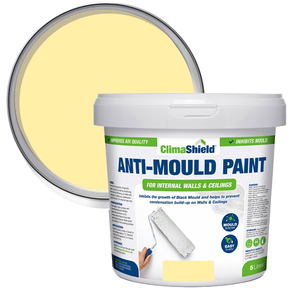 SmartSeal Magnolia Anti Mould Paint 5L Image 1