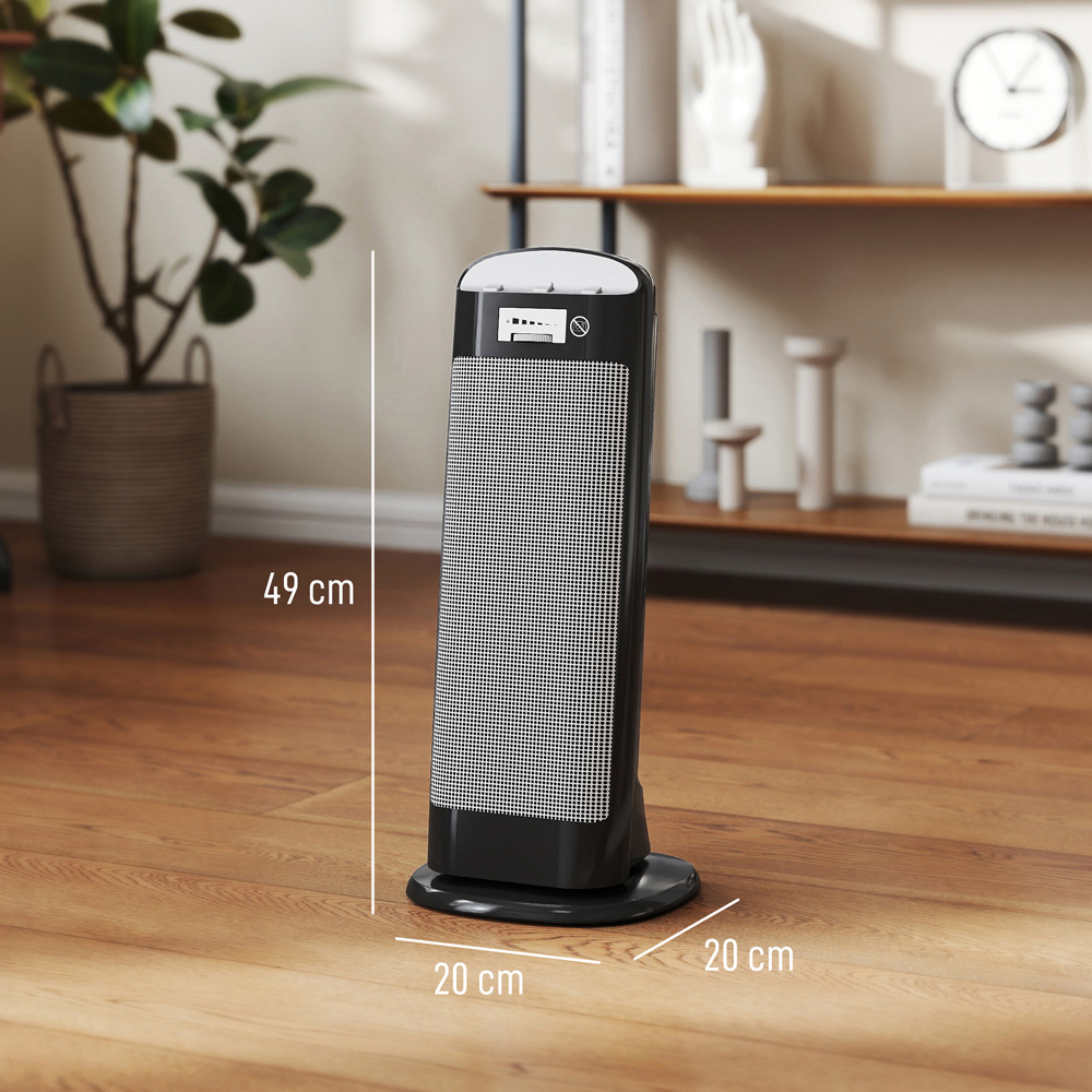 HOMCOM Black Fan Space Heater with 4 Modes 2000W Image 9