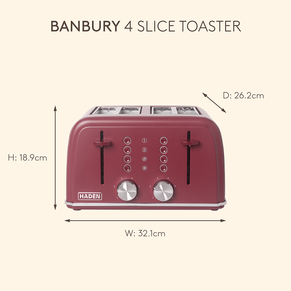 Haden Banbury 214768 Berry 4 Slice Toaster Image 9