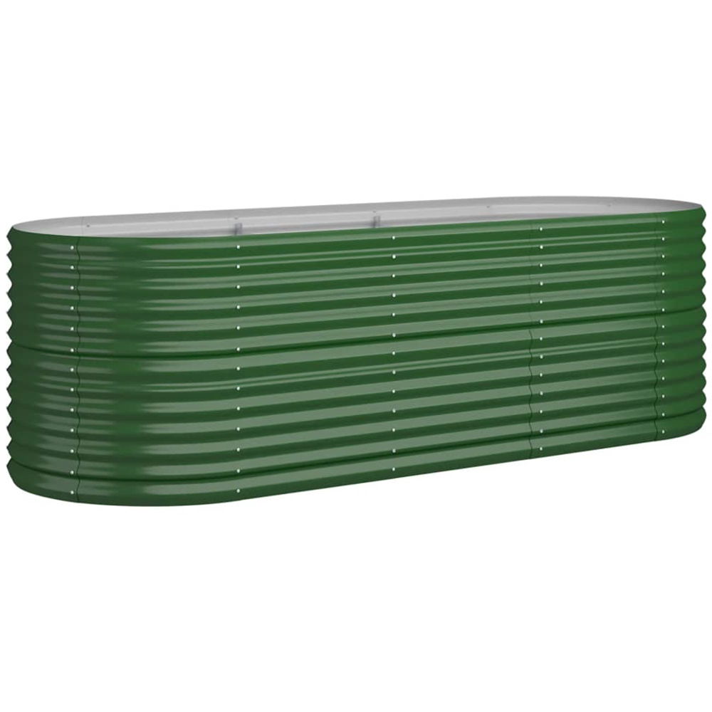 vidaXL Green Galvanised Steel Raised Garden Bed 68 x 80 x 224cm Image 1