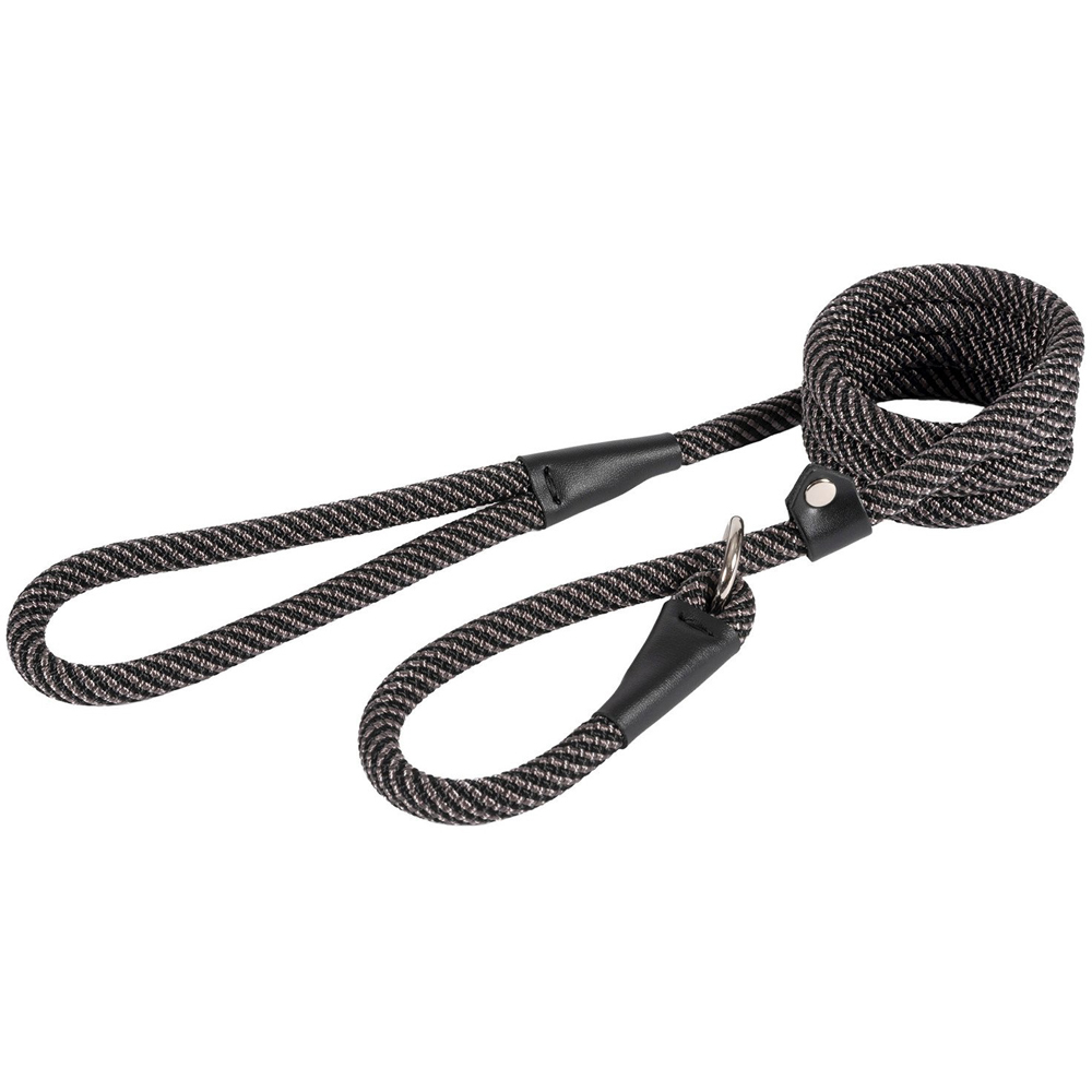 Deluxe Slip Rope Lead - Black/Grey Image