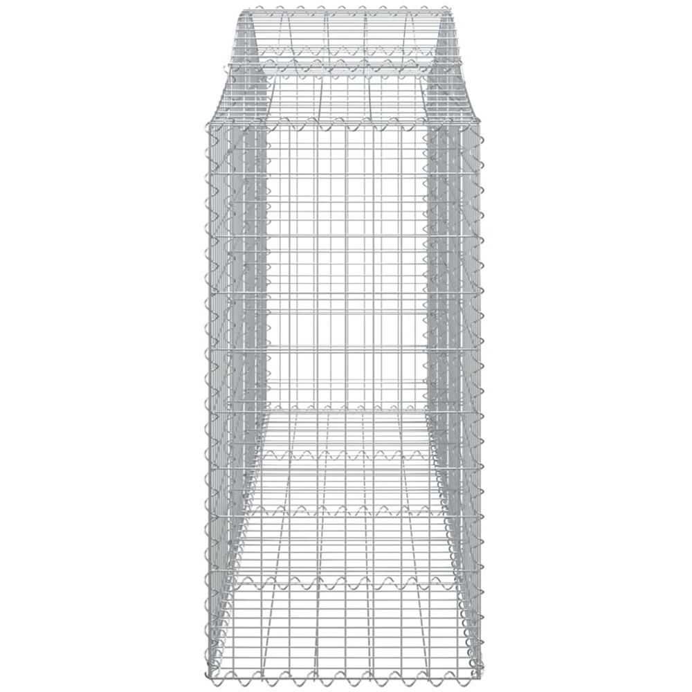 vidaXL Silver Galvanised Iron Gabion Basket 200 x 50 x 100/120cm 14 Pack Image 3