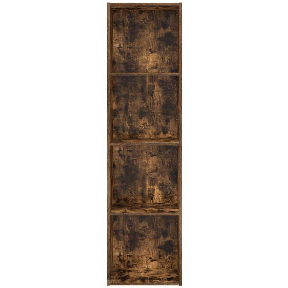 vidaXL 4 Shelf Smoked Oak Bookcase Image 5