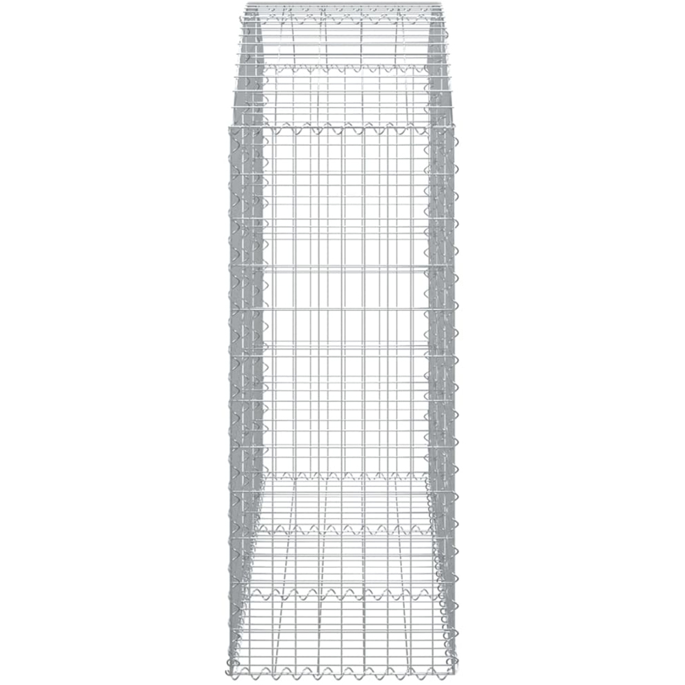 vidaXL Silver Galvanised Iron Arched Gabion Basket 150 x 50 x 120/140cm Image 3