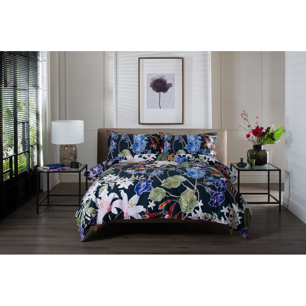 The Lyndon Company Floral Nightshade King Size Multicolour Duvet Set Image 3
