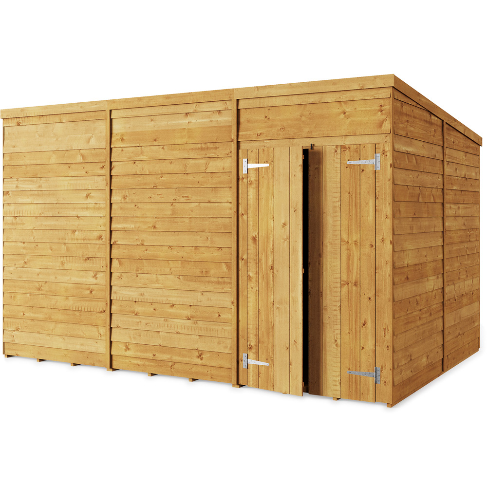 StoreMore 12 x 8ft Double Door Overlap Pent Shed Image 1