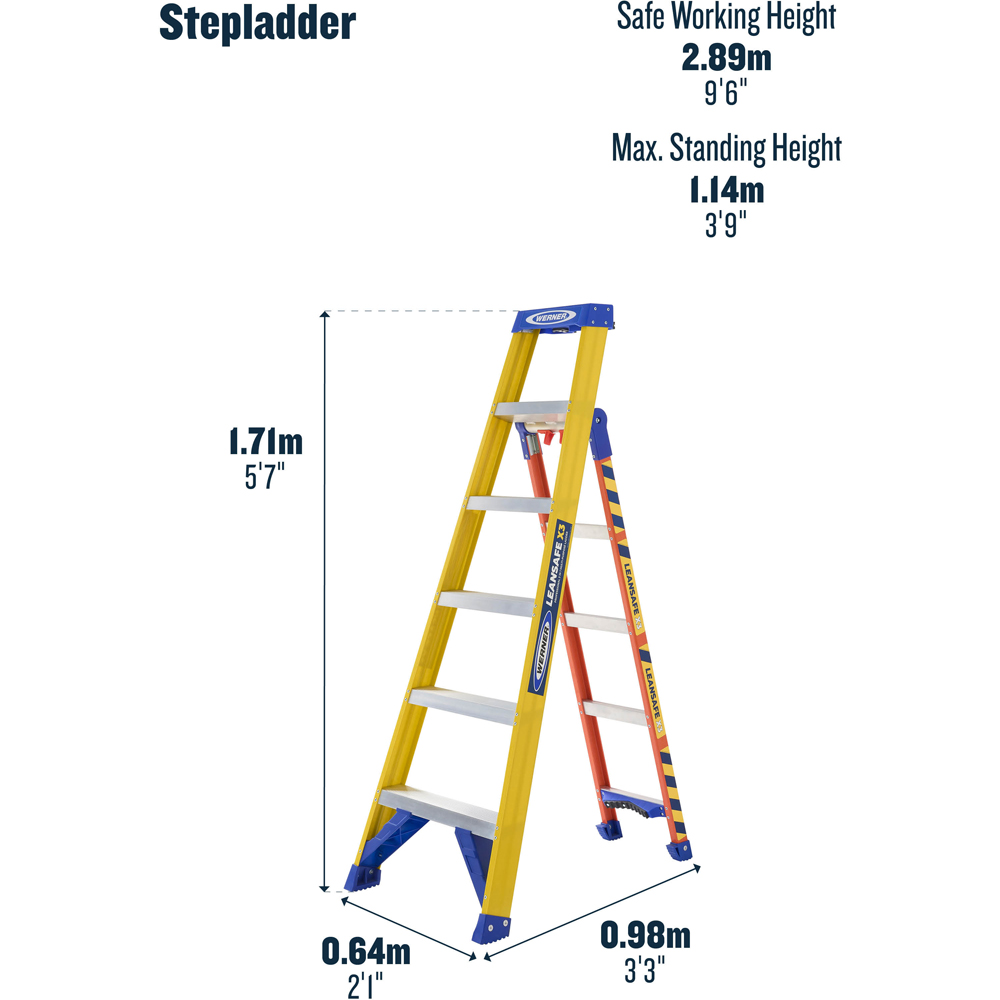 Werner Leansafe X3 Combination Ladder 1.80m Image 5