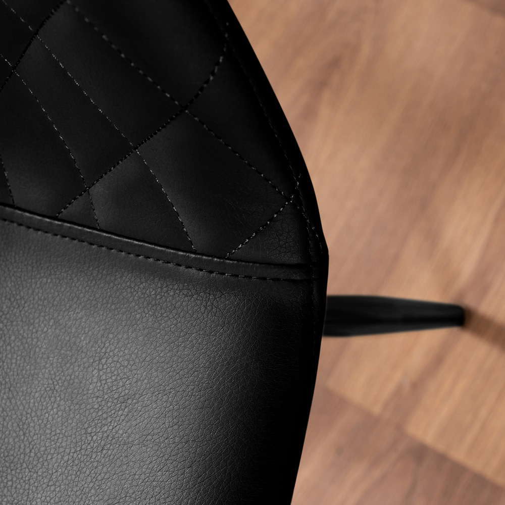 Furniturebox Lucia Solara 6 Seater Dining Set Black Gloss Image 8