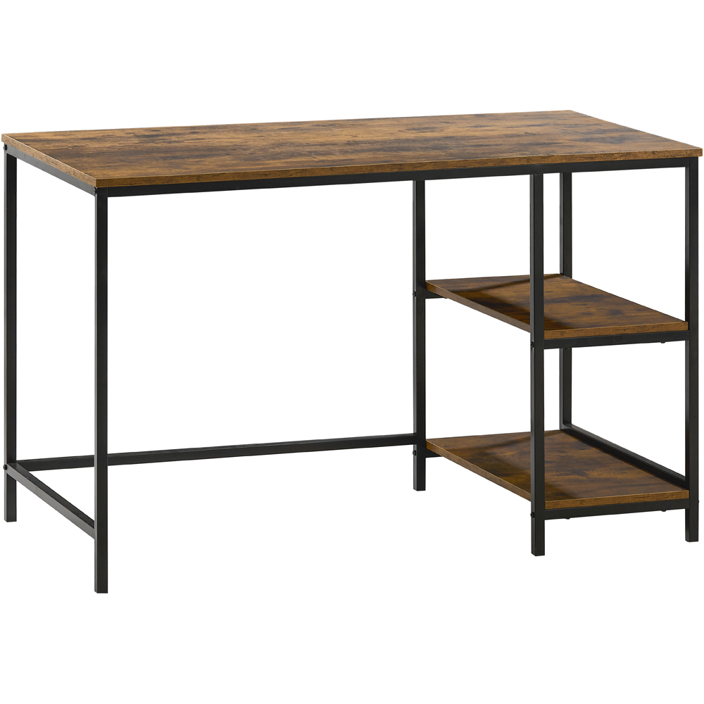 Vida Designs Brooklyn 2 Shelves Desk Dark Wood Image 2