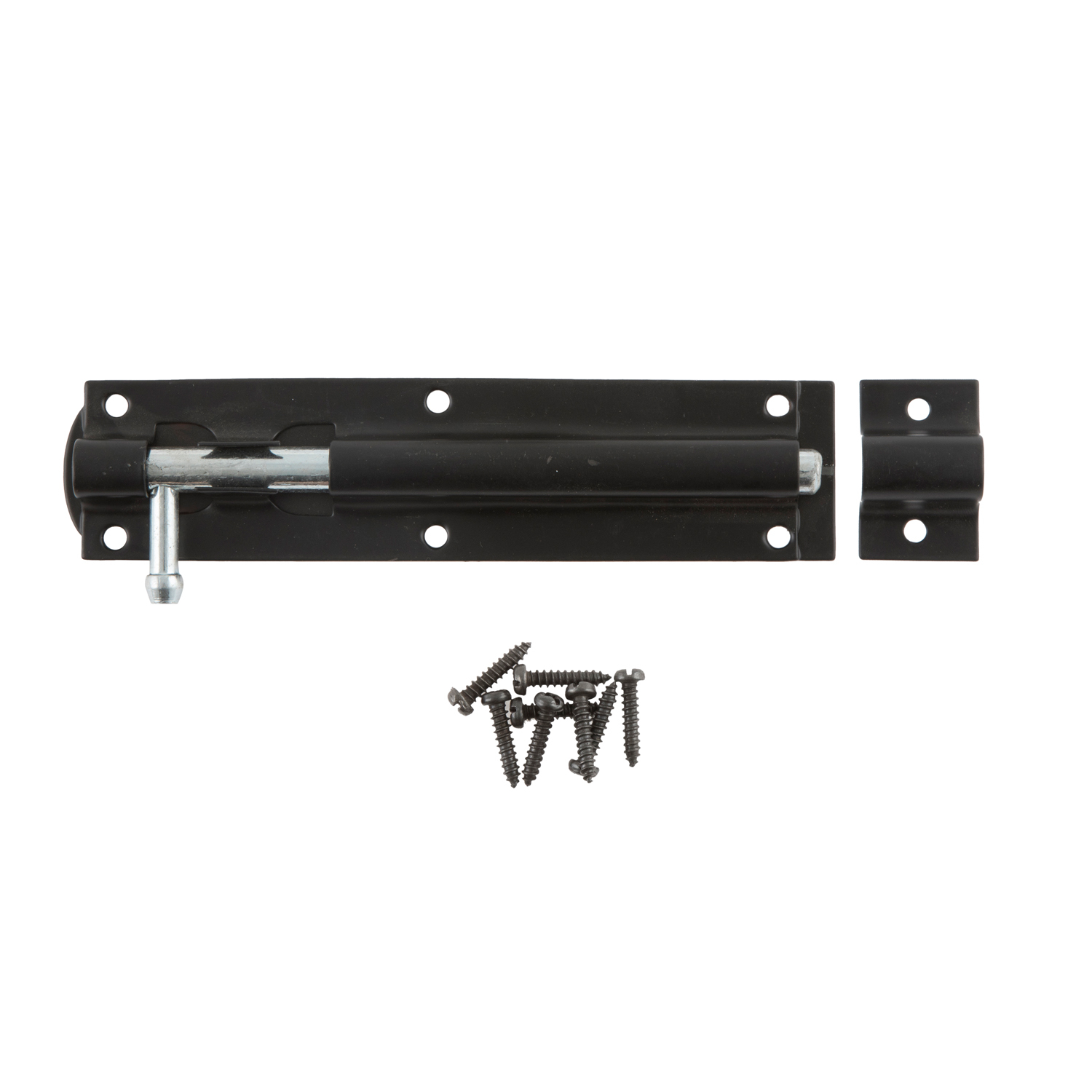 Hiatt 6 inch Black Shed and Gate Steel Tower Bolt Image 2