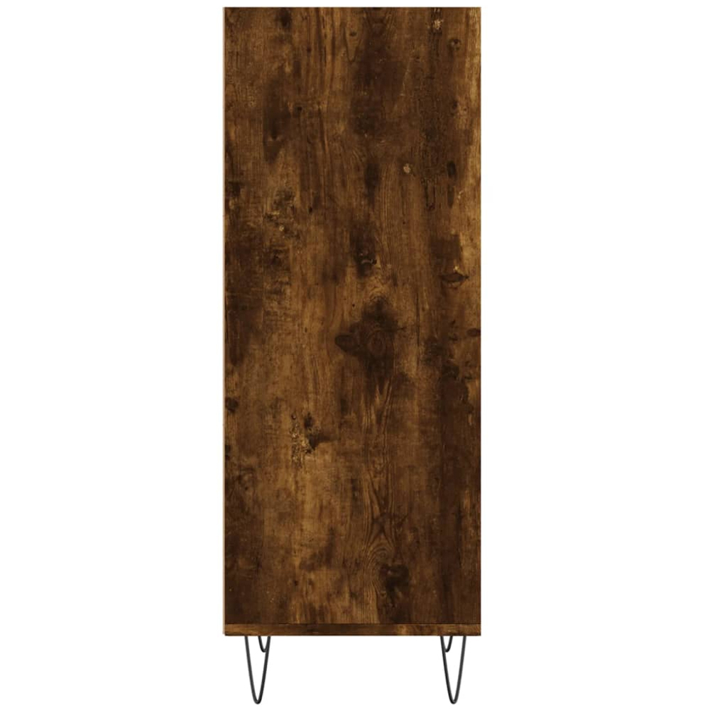vidaXL 3 Shelf Smoked Oak Narrow Sideboard Image 5