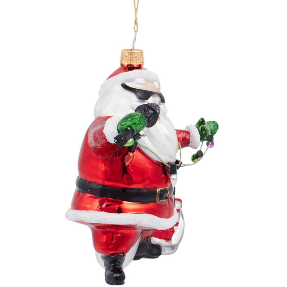 Karaoke Santa Hanging DecorationRed Image 2