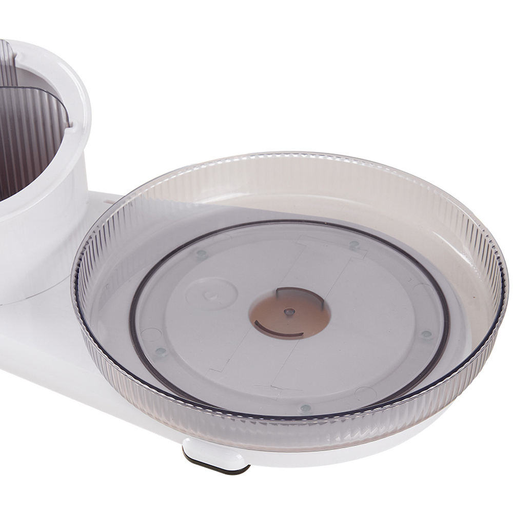 H&O Direct White Rotating Makeup Tray with Brush Holder Image 4