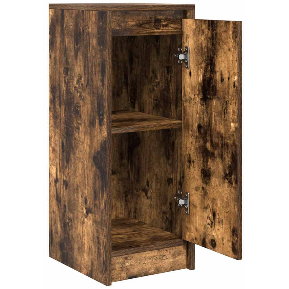 vidaXL Single Door Smoked Oak Sideboard Image 5