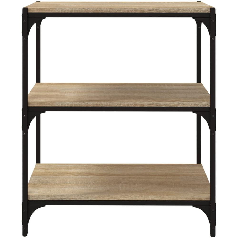 vidaXL 3 Shelf Sonoma Oak Bookcase Image 3