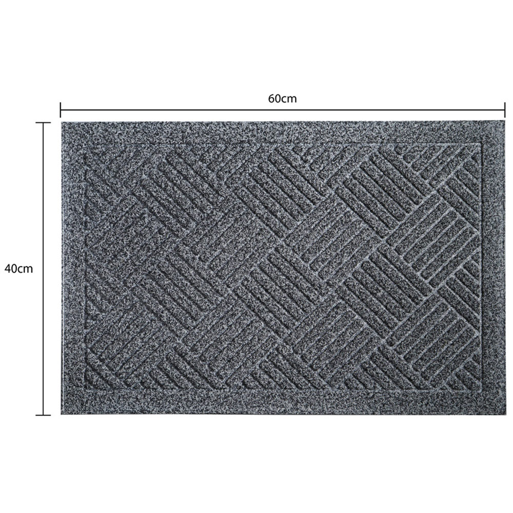 JVL Dirt Defender Grey Square Door Mat 40 x 60cm Image 6