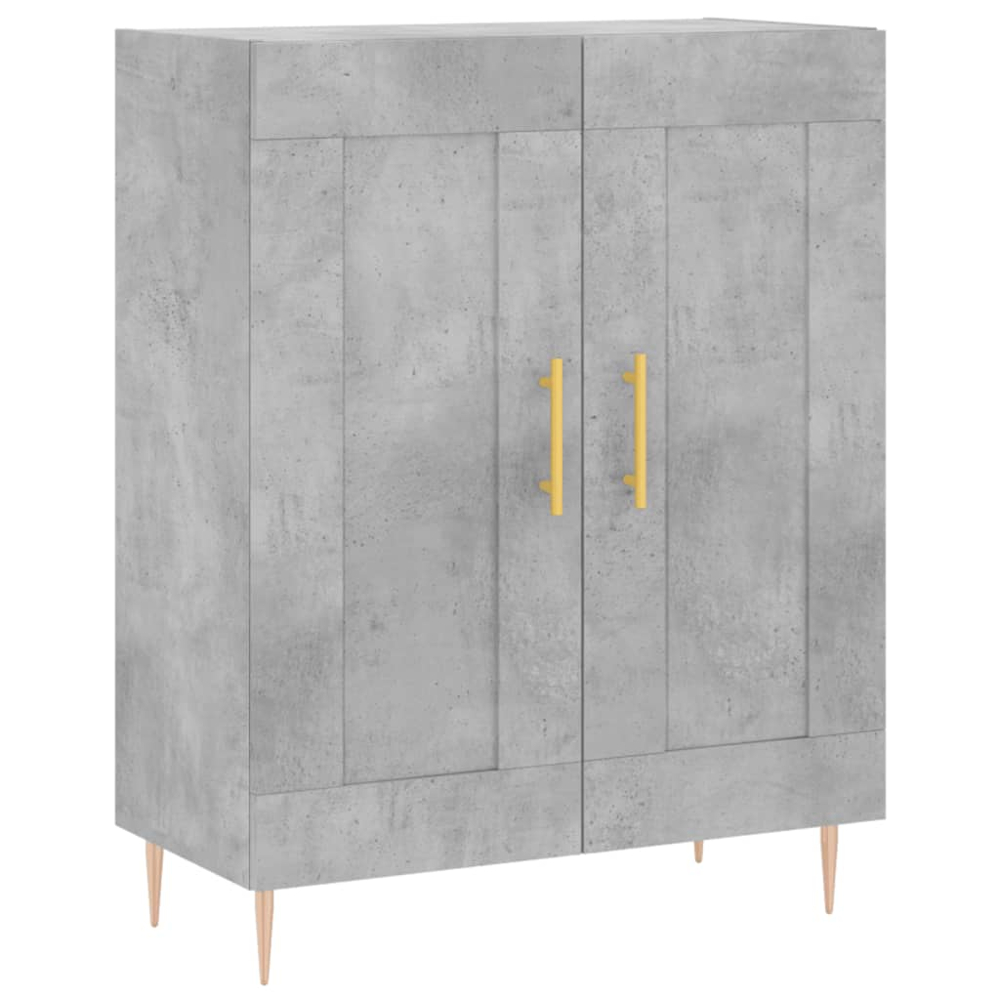 vidaXL 2 Door 3 Shelf Concrete Grey Highboard Image 7