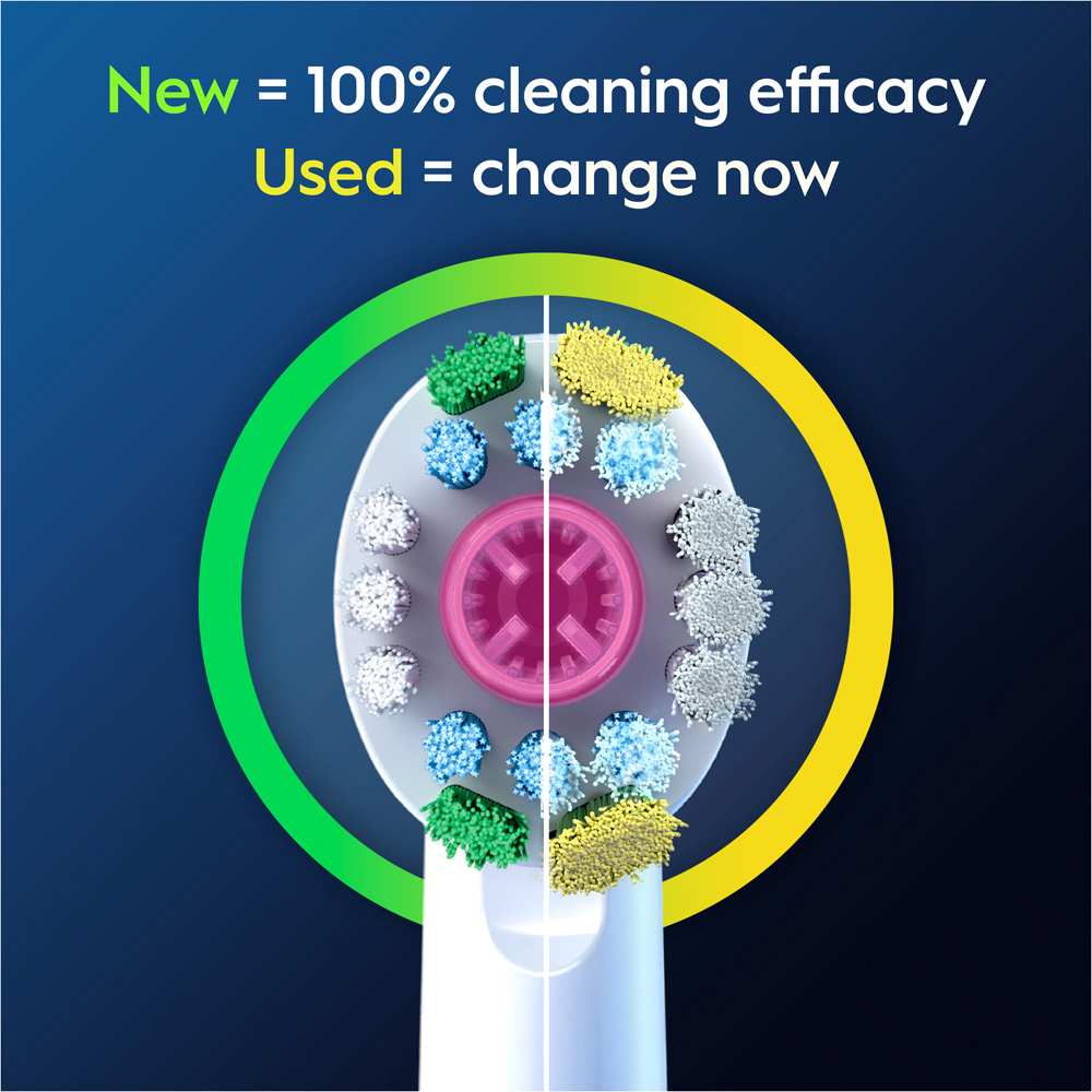 Oral-B Pro 3D White Toothbrush Heads 8 Pack Image 4