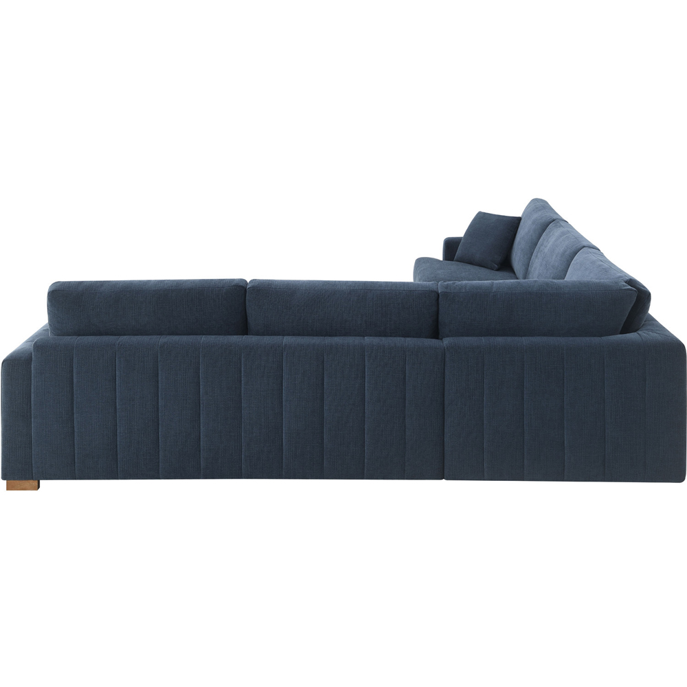 Arden Corner Sofa with Footstool Navy Image 7