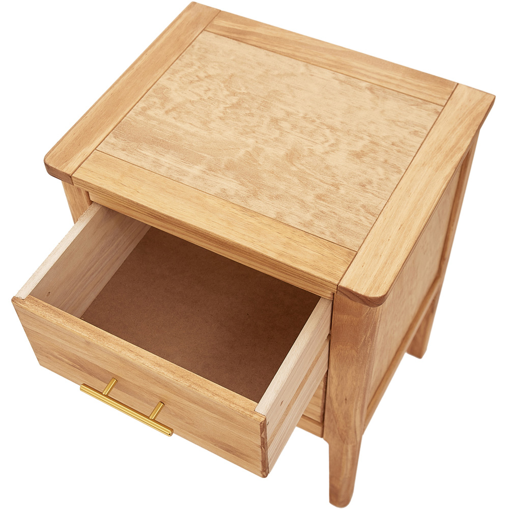 Carbini 2 Drawer Waxed Bedside Table Image 6