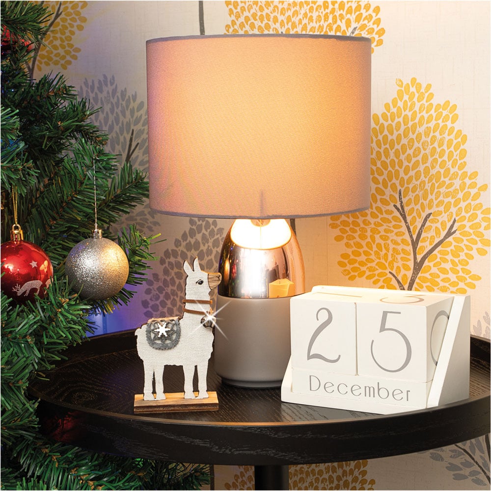 St Helens Wooden Upright Alpaca Ornament Image 2
