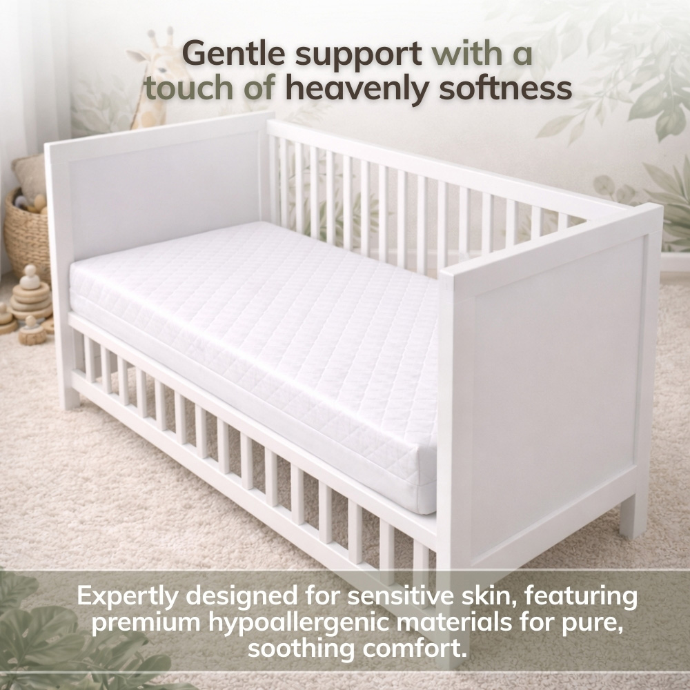 Opulent Home Waterproof Anti-Allergy Baby Cot Bed Mattress 120 x 60 x 7.5cm Image 4