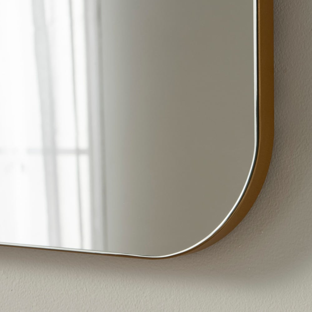 Yearn Gold Soho Curved Arch Overmantle Mirror 70 x 92cm Image 3