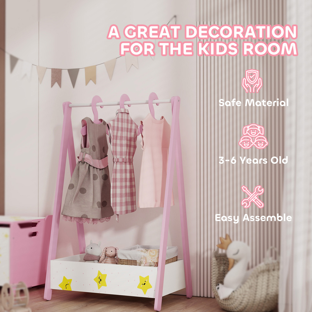AIYAPLAY Pink Baby Clothing Rack with Hangers Image 7