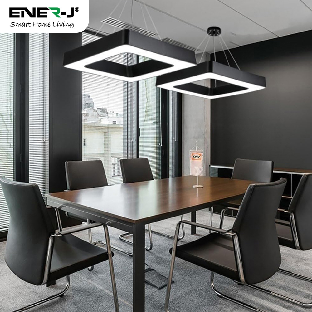 ENER-J 40W Hollow Square Pendant Light Image 3