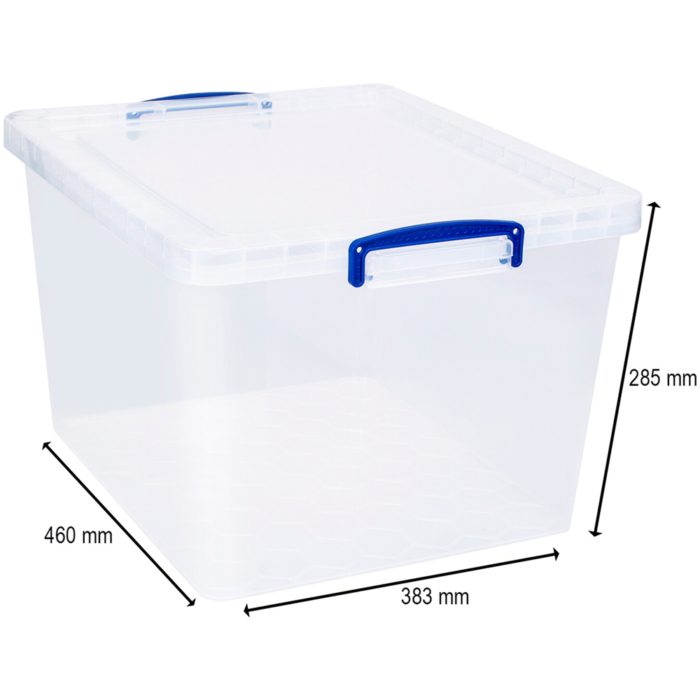 Pack of 3 Really Useful Storage Boxes Clear Image 6