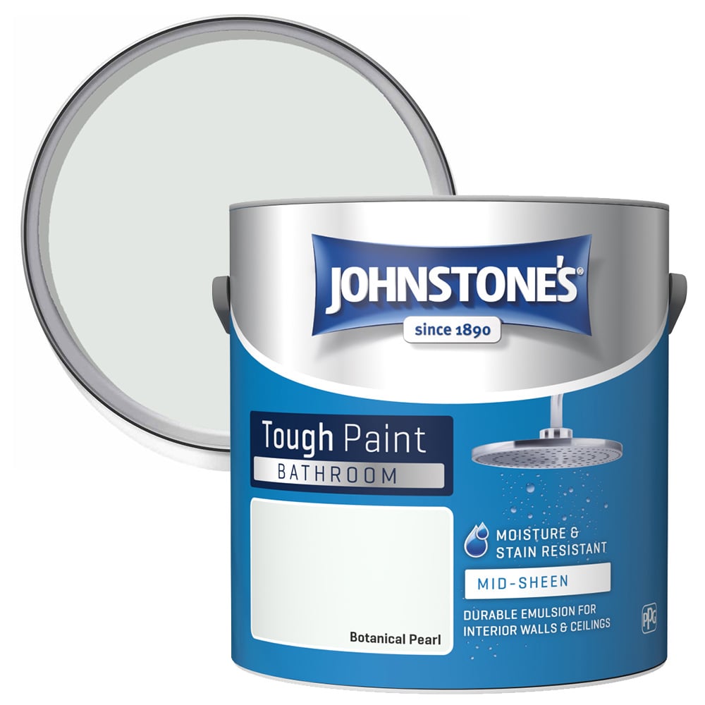 Johnstone's Bathroom Botanical Pearl Mid Sheen Emulsion Paint 2.5L Image 1