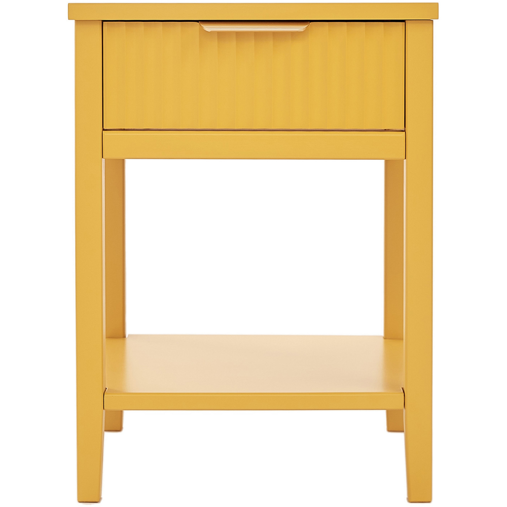 Monti Single Drawer Mustard Bedside Table Image 3