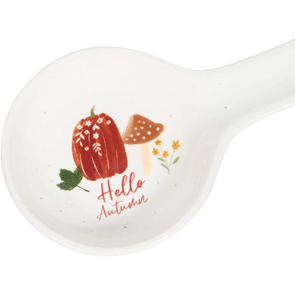 Autumn Print Spoon Rest White Image 5