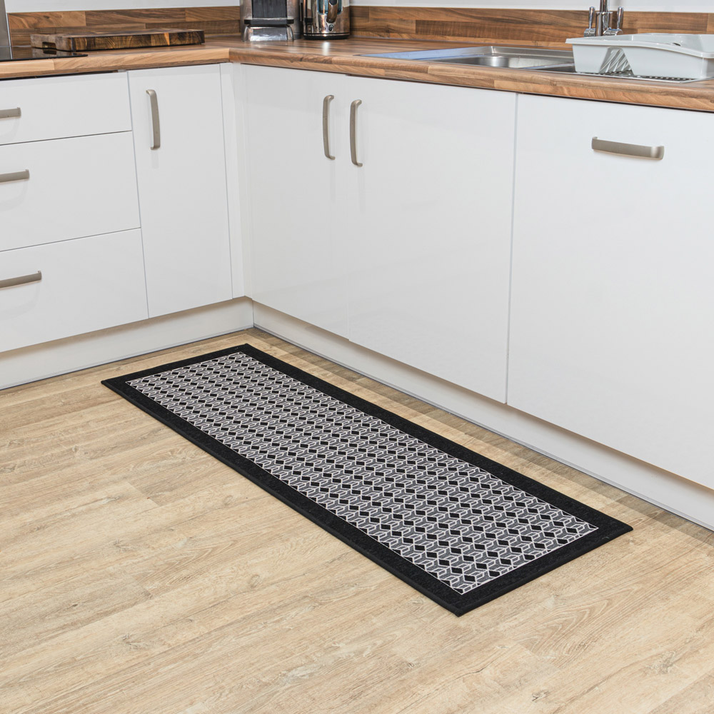 JVL Allure Black Rubber Backed Door Runner 50 x 150cm Image 8
