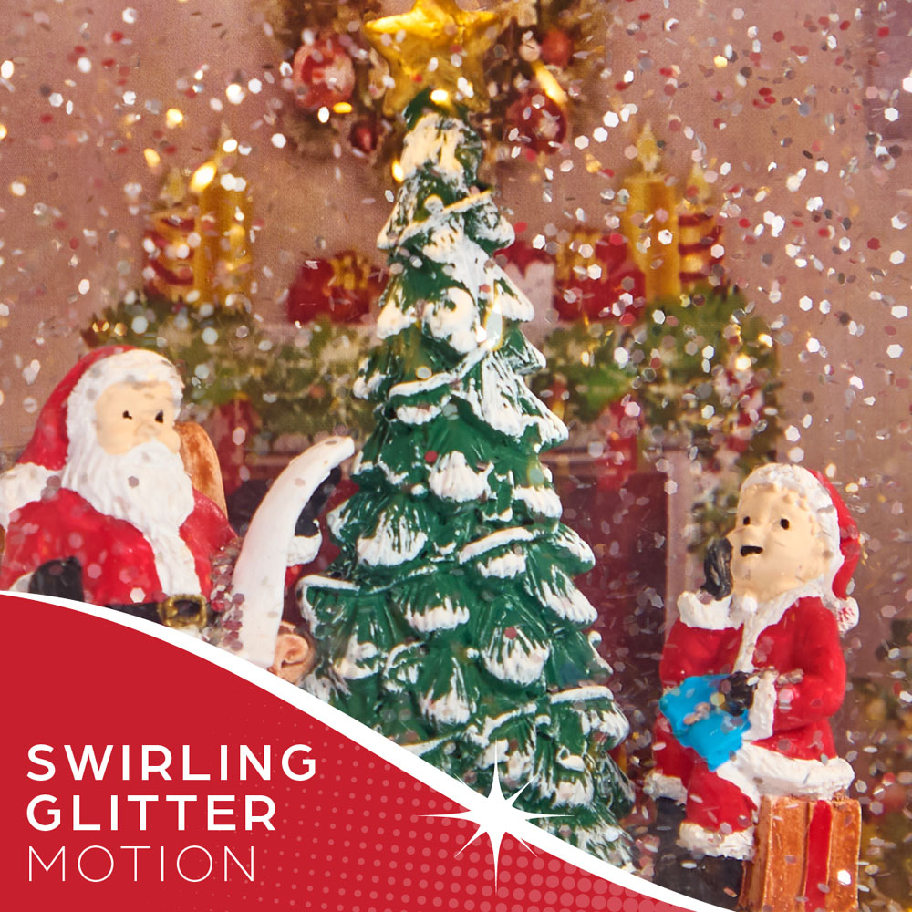 The Christmas Workshop Warm White LED Santas Workshop Light Up Snow Globe 28.5cm Image 6