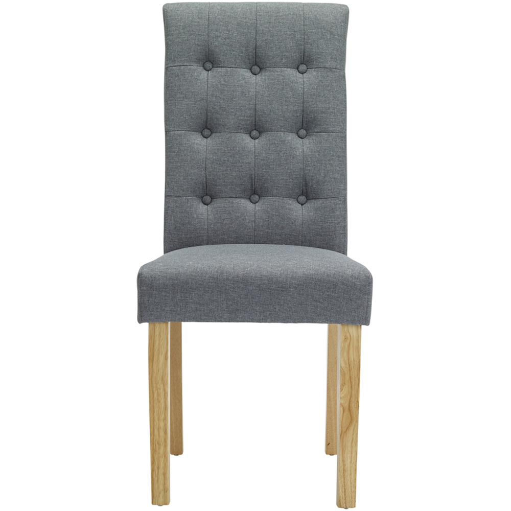 Roma Set of 2 Grey Dining Chair Image 2
