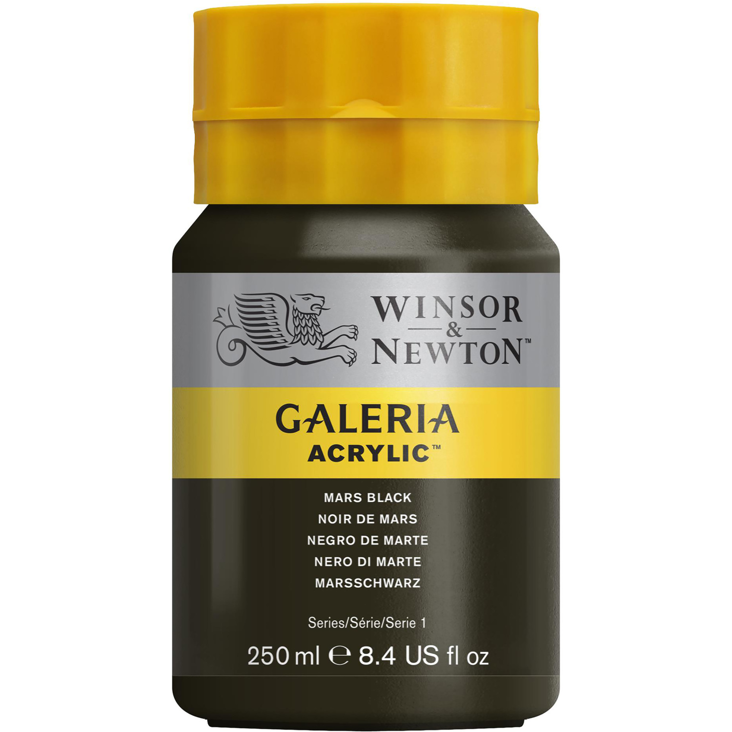 Winsor and Newton 250ml Galeria Acrylic Paint - Mars Black Image