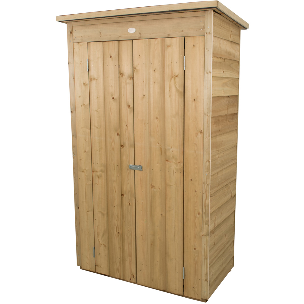 Forest Garden 1.4 x 3.1ft Pressure Treated Tall Pent Garden Storage Image 1