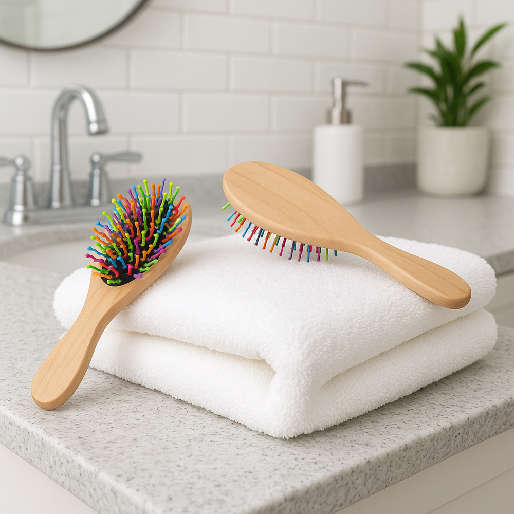 Avilo Classic Wooden Brush 2 Pack Image 2
