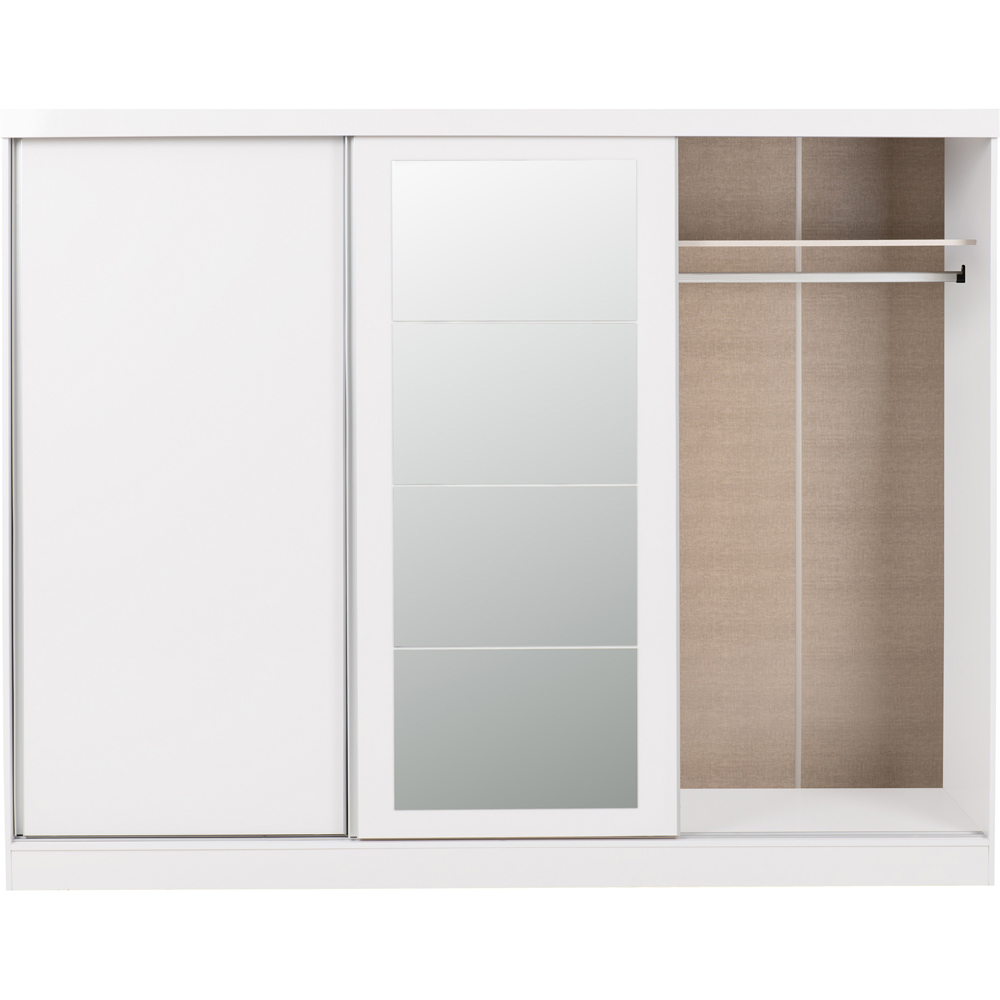 Seconique Nevada 3 Door White Sliding Wardrobe Image 3