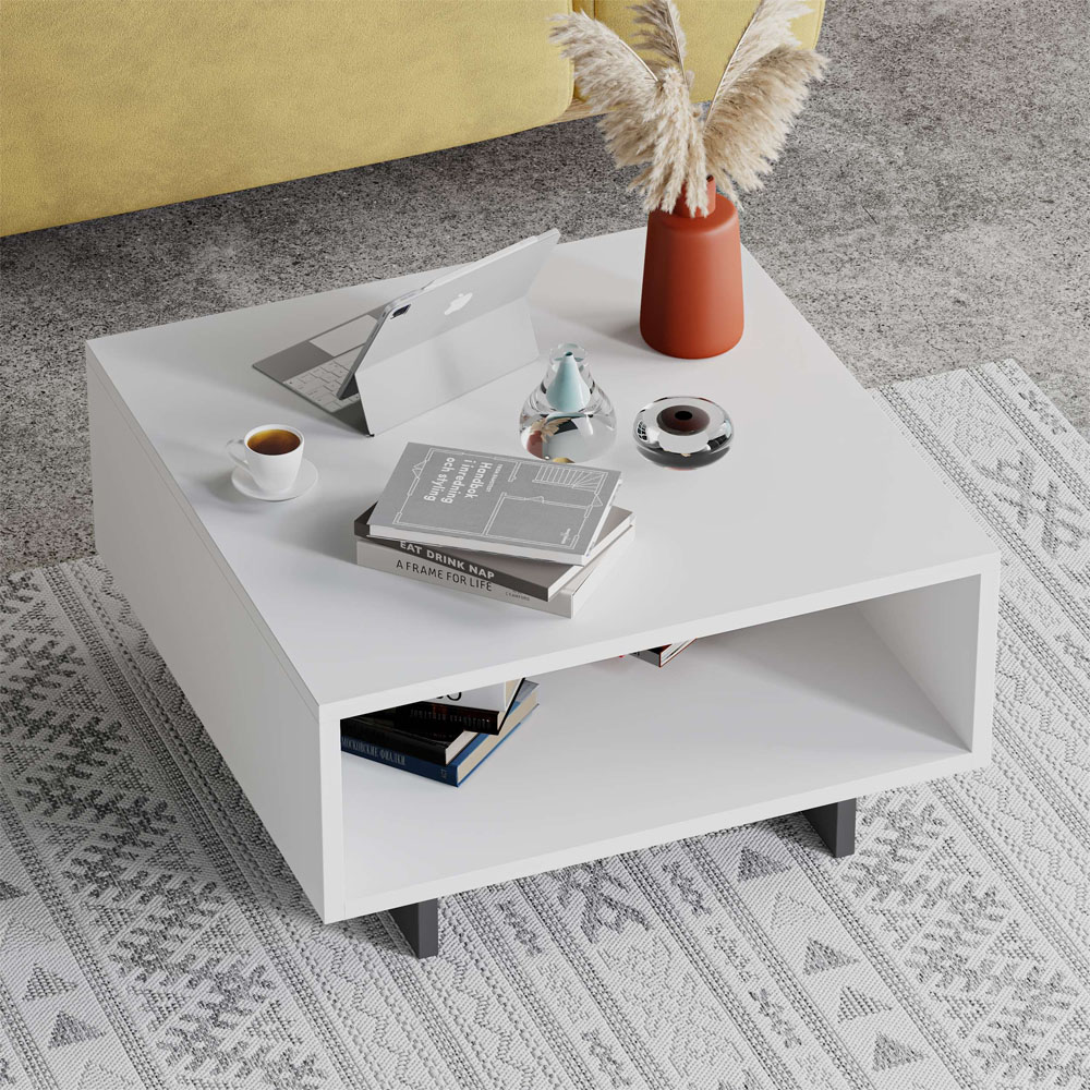 Decortie Hola White and Anthracite Multipurpose Coffee Table Image 4