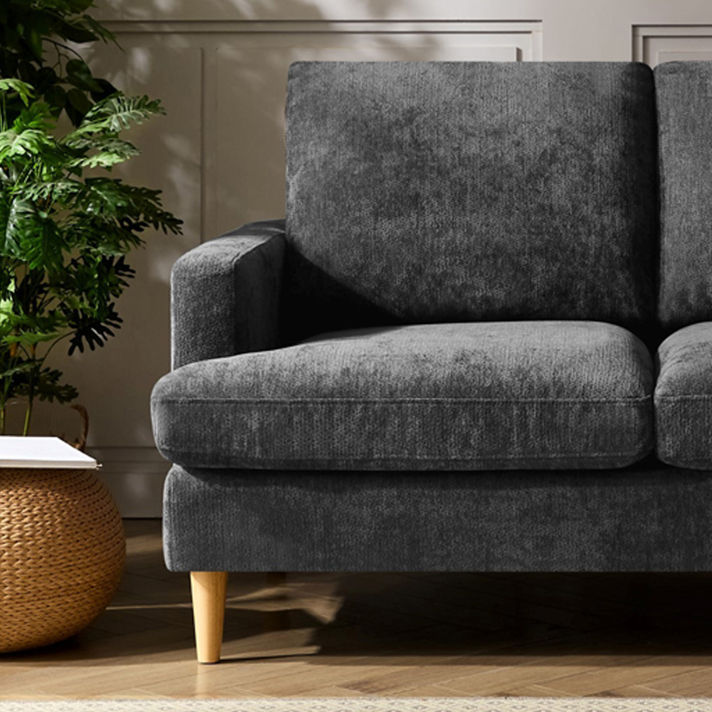 Artemis Home Newsome 2 Seater Dark Grey Fabric Sofa Image 2